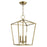 Livex Devonshire 3 Light Convertible Semi Flush/Lantern, Brass/Brass - 49433-01