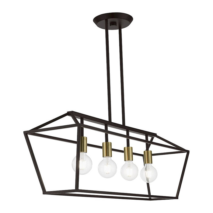 Livex Devonshire 4 Light Linear Chandelier