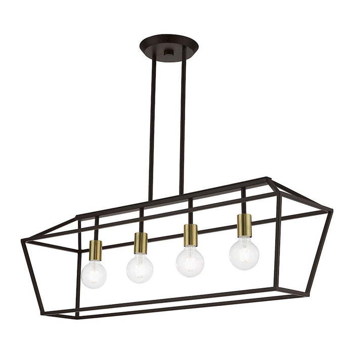 Livex Devonshire 4 Light Linear Chandelier