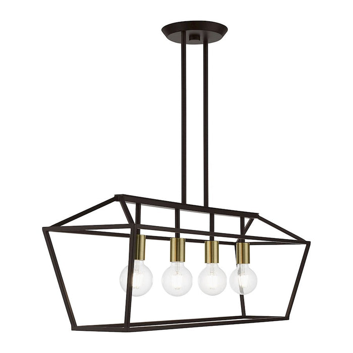 Livex Devonshire 4 Light Linear Chandelier