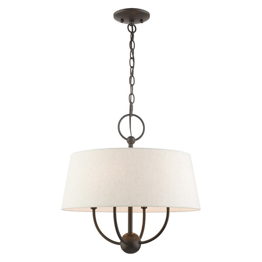 Livex Cartwright 4 Light Pendant Chandelier, English Bronze - 49444-92