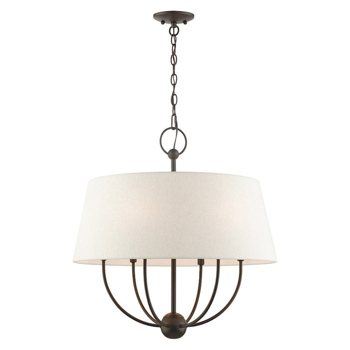 Livex Cartwright 6 Light Pendant Chandelier, English Bronze - 49446-92