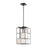 Livex Trondheim 4 Light Pendant Chandelier, Black/Off White Hardback - 49622-04