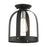 Livex Stoneridge 1 Light Petite Semi Flush Mount, Textured Black - 49641-14