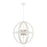 Livex Stoneridge 6 Light Pendant Chandelier, White/Brushed Nickel - 49646-13