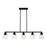 Livex Aragon 5 Light Linear Chandelier, Black/Clear Seeded - 49765-04