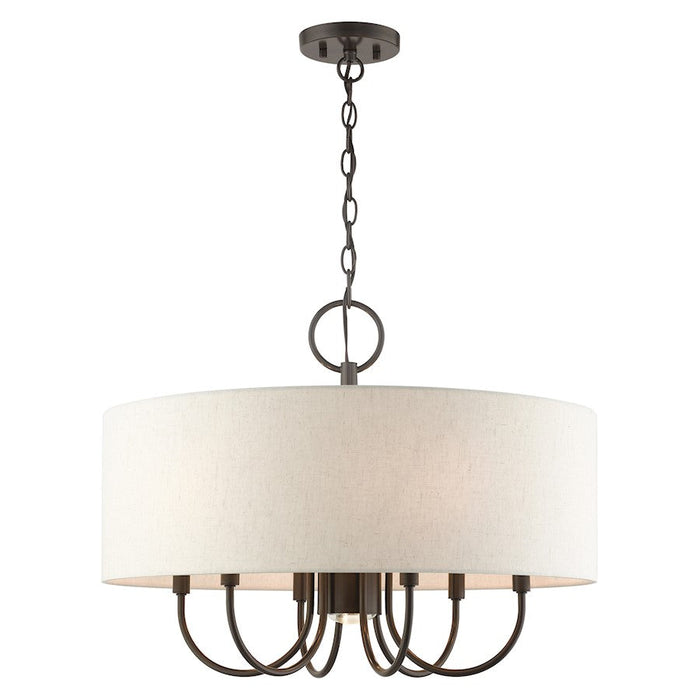 Livex Blossom 7 Light Pendant Chandelier, English Bronze - 49806-92