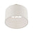 Livex Blossom 1 Light Semi-Flush Mount, Brass/Oatmeal/White