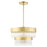 Livex Norwich 5 Light Chandelier, Gold/Gold Drum Shade/Crystal Rods - 49824-33