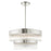 Livex Nowrich 7 Light Chandelier, Nickel/Nickel Drum/Crystal Rods - 49825-91