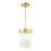 Livex Norwich 3 Light Chandelier, Gold/Gold Drum Shade/Crystal Rods - 49828-33