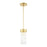 Livex Norwich 1 Light Chandelier, Gold/Gold Drum Shade/Crystal Rods - 49829-33