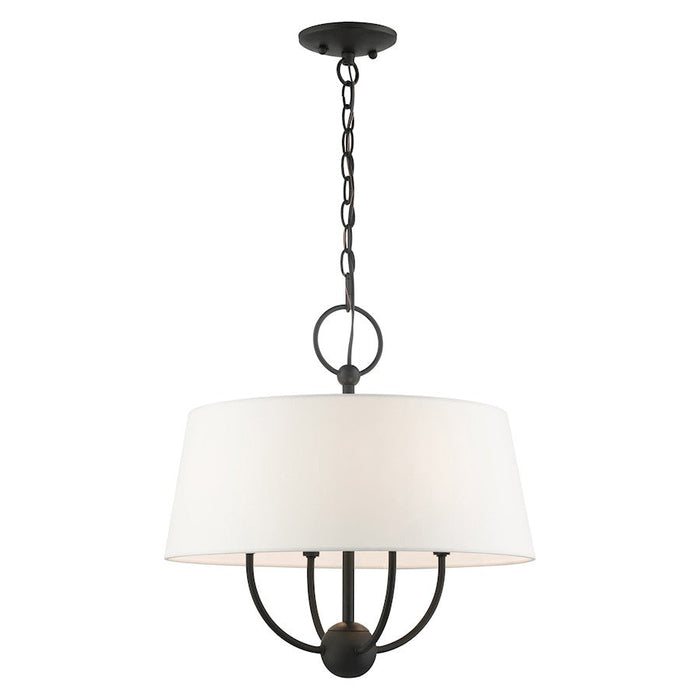 Livex Ridgecrest 4 Light Pendant Chandelier, Black - 49844-04