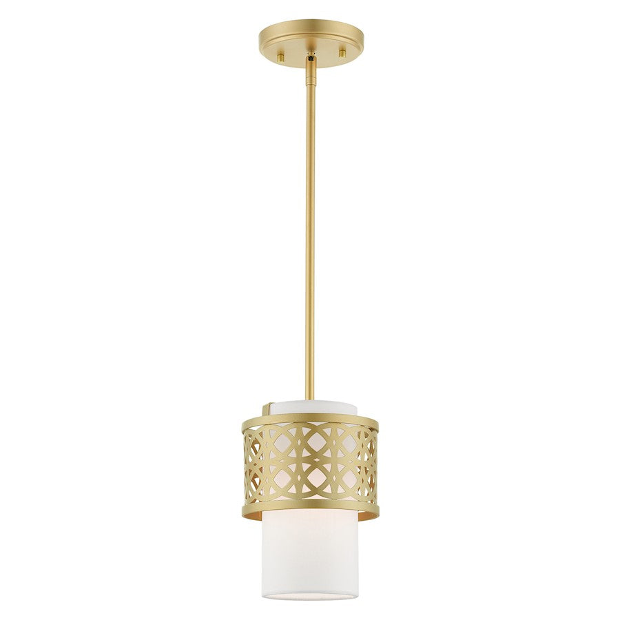 Livex Calinda 1 Light Mini Pendant, Soft Gold - 49861-33