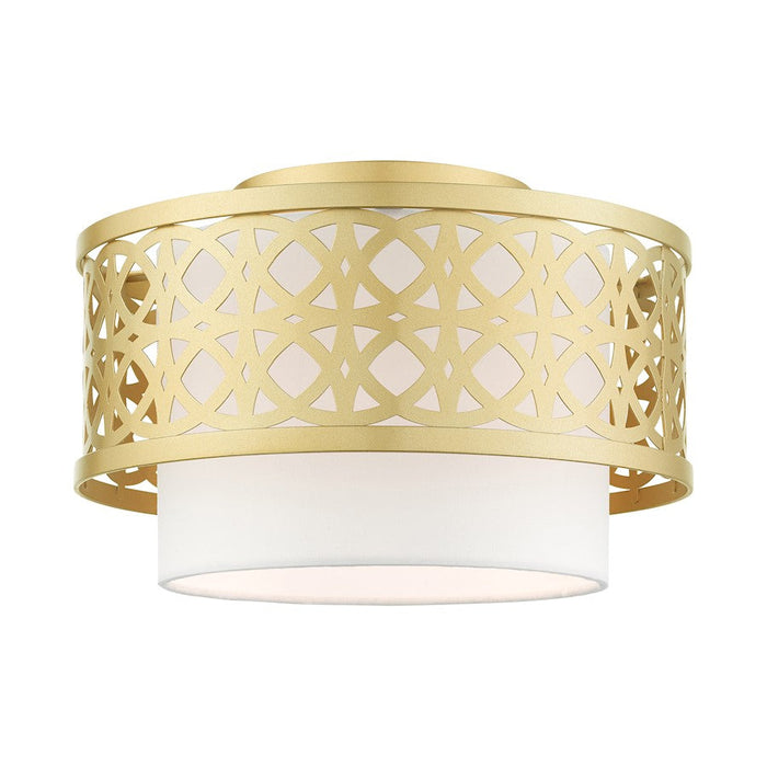 Livex Calinda 1 Light Semi Flush Mount, Soft Gold - 49862-33