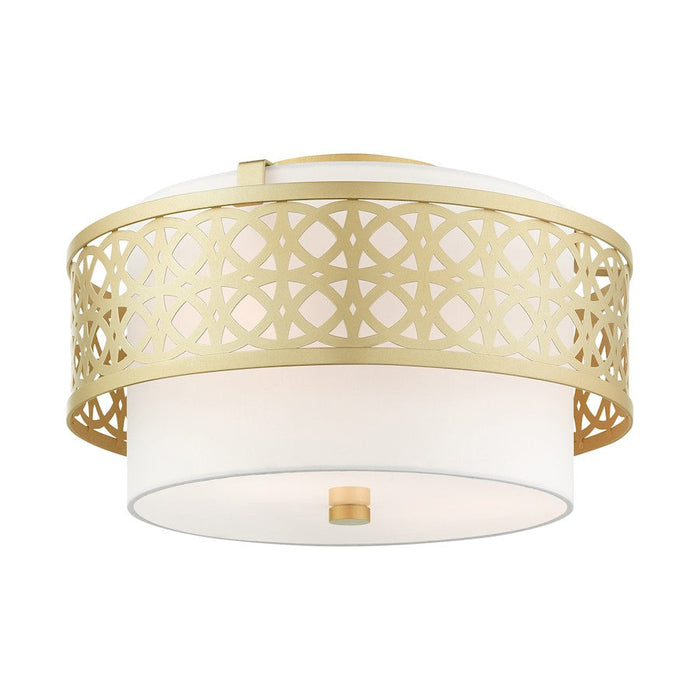 Livex Calinda 3 Light Semi Flush Mount, Soft Gold - 49863-33