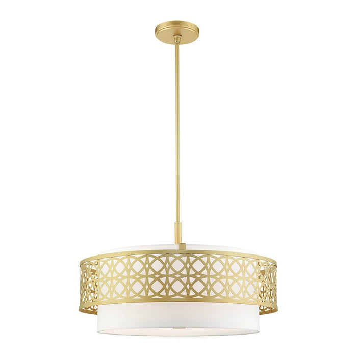 Livex Calinda 5 Light Pendant Chandelier, Soft Gold - 49870-33