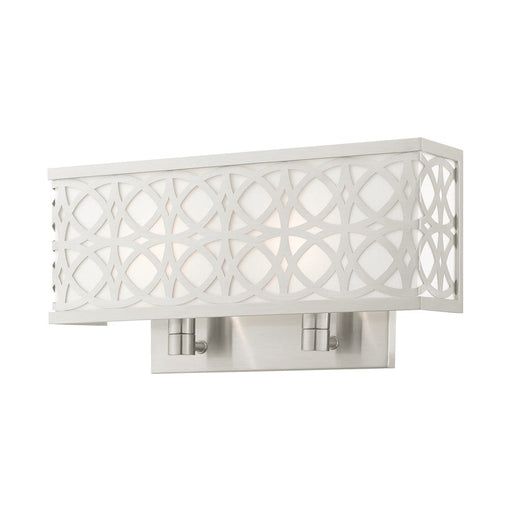 Livex Calinda 2 Light ADA Double Sconce, Brushed Nickel - 49877-91
