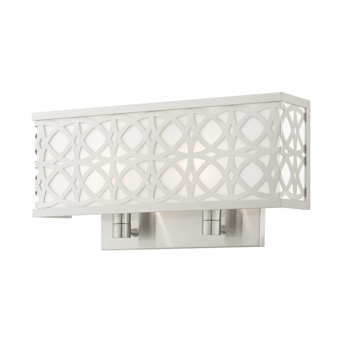 Livex Calinda 2 Light ADA Double Sconce, Brushed Nickel - 49877-91