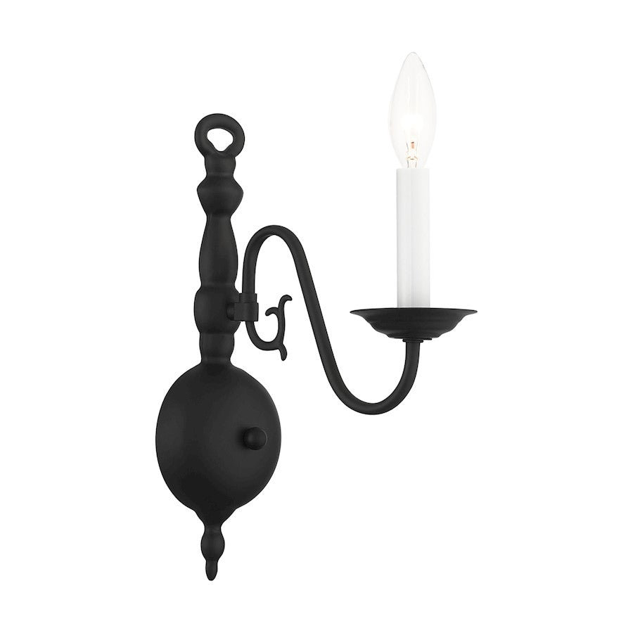 Livex Williamsburg 1 Light Sconce, Black - 5001-04