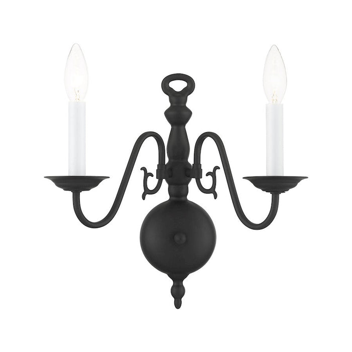 Livex Williamsburg 2 Light Sconce, Black - 5002-04