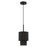 Livex Bainbridge 1 Light Mini Pendant, Black/Black/White