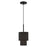 Livex Bainbridge 1 Light Mini Pendant, Black/Black/White