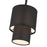 Livex Bainbridge 1 Light Mini Pendant, Black/Black/White