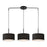 Livex Bainbridge 3 Light Large Linear Chandelier, Black/Black/White