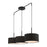 Livex Bainbridge 3 Light Large Linear Chandelier, Black/Black/White