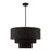 Livex Bainbridge 4 Light Pendant Chandelier, Black/Black/White