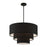 Livex Bainbridge 4 Light Pendant Chandelier, Black/Black/White