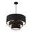 Livex Bainbridge 4 Light Pendant Chandelier, Black/Black/White