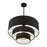 Livex Bainbridge 4 Light Pendant Chandelier, Black/Black/White