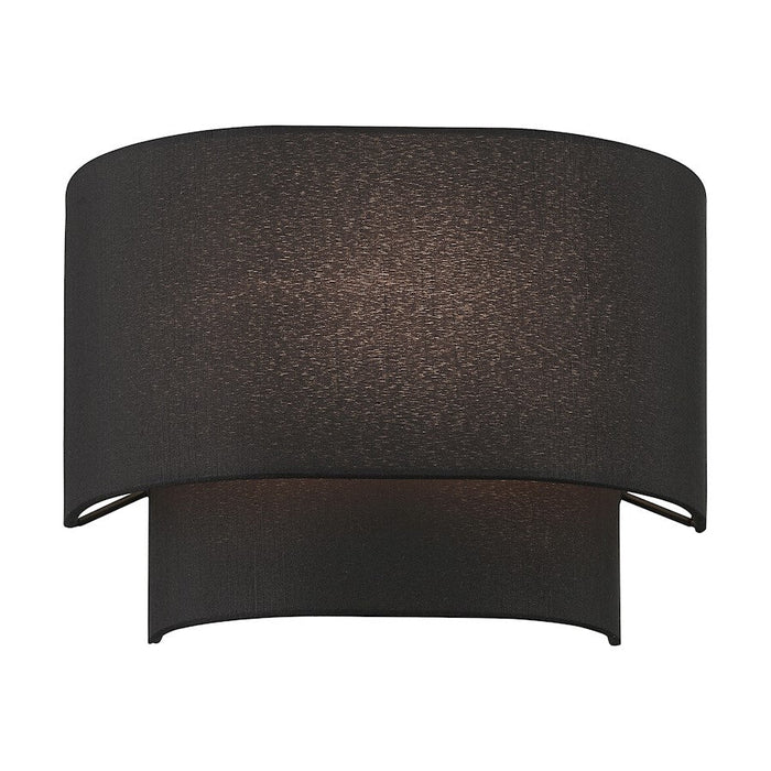 Livex Bainbridge ADA Sconce, Black/Black/White