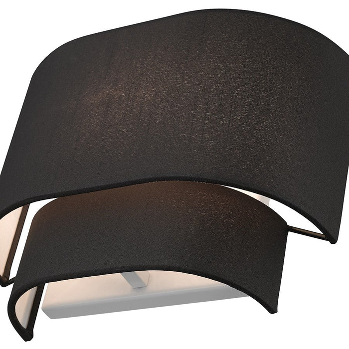 Livex Bainbridge ADA Sconce, Black/Black/White