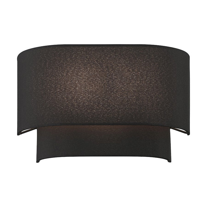 Livex Bainbridge ADA Sconce, Black/Black/White