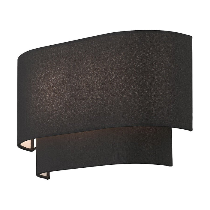 Livex Bainbridge ADA Sconce, Black/Black/White