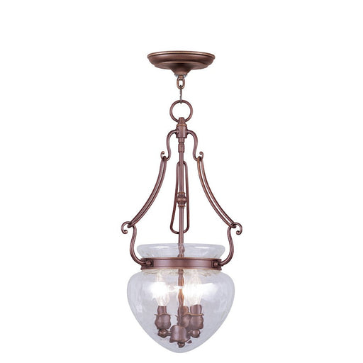 Livex Duchess 3 Light Chain Lantern, Vintage Bronze - 5043-70