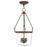 Livex Rockford 4 Light Pendant, Bronze/Hand Crafted Clear Glass - 50486-07