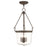 Livex Winchester 4 Light Pendant, Bronze/Hand Crafted Seeded Glass - 50496-07