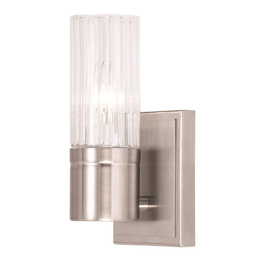 Livex Midtown 1 Light Wall Sconce, Brushed Nickel - 50681-91