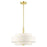 Livex Meridian 4 Light Chandelier, Satin Brass/Off-White - 50874-12