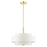 Livex Meridian Chandelier, Satin Brass/Off-White