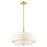 Livex Meridian Chandelier, Satin Brass/Off-White