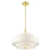 Livex Meridian Chandelier, Satin Brass/Off-White