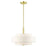 Livex Meridian Chandelier, Satin Brass/Off-White