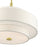 Livex Meridian Chandelier, Satin Brass/Off-White