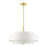 Livex Meridian Chandelier, Satin Brass/Off-White