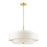 Livex Meridian Chandelier, Satin Brass/Off-White